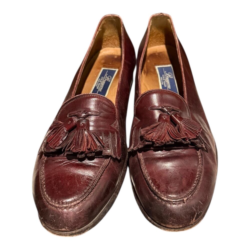 Cole Haan Bragano Burgundy Leather Tasseled Loafers Men's Shoes Size 10 M - Picture 4 of 10
